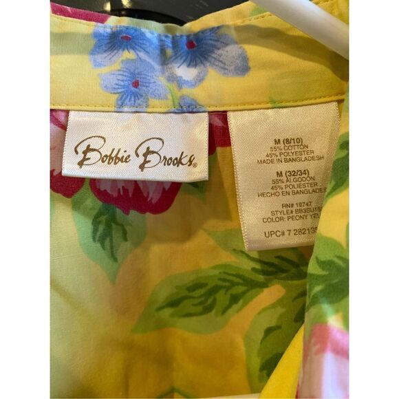 Hawaiian Bobby Brooks vintage women’s yellow Floral and Blouse M - Picture 4 of 5